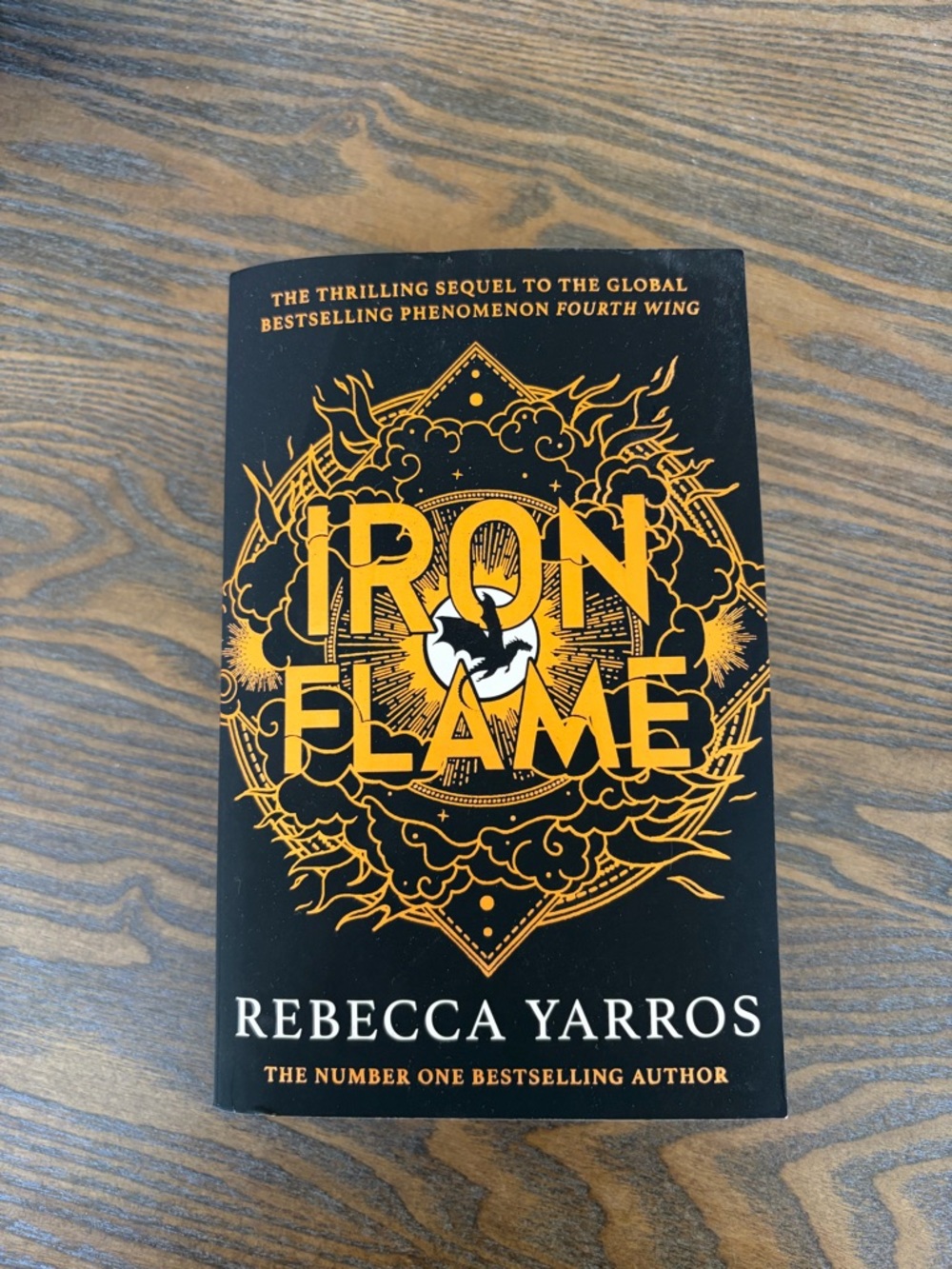 Iron Flame by Rebecca Yarros - Black and Orange Hardcover/Trade Paperback